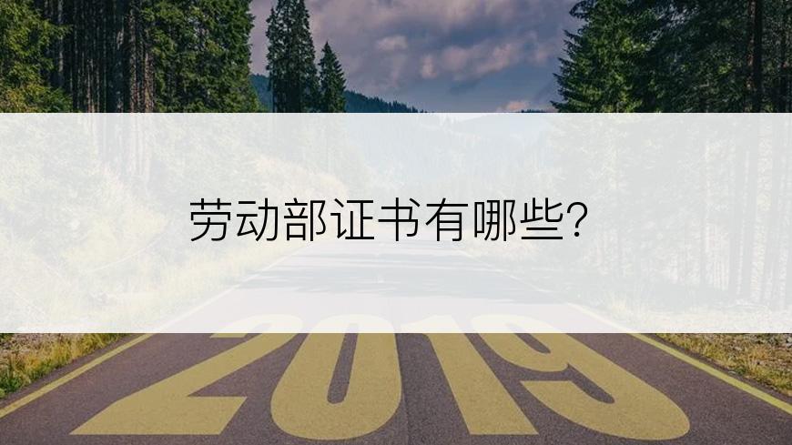劳动部证书有哪些？