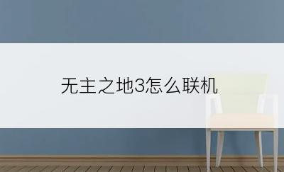 无主之地3怎么联机