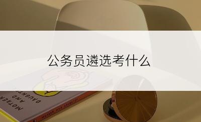 公务员遴选考什么