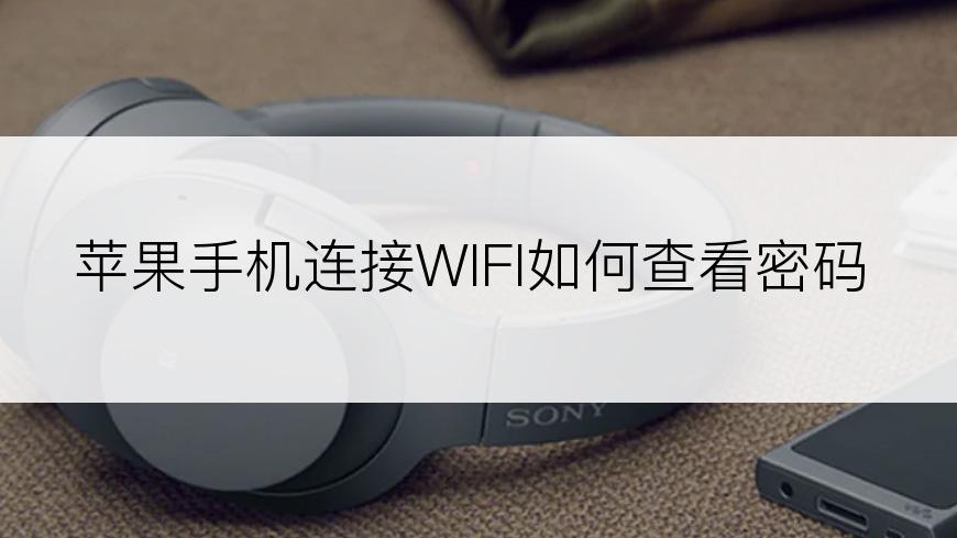 苹果手机连接WIFI如何查看密码