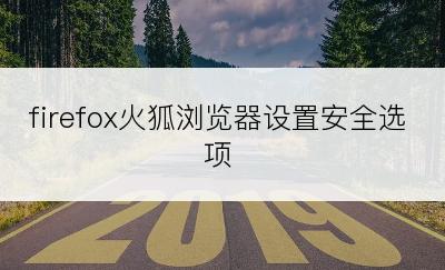 firefox火狐浏览器设置安全选项