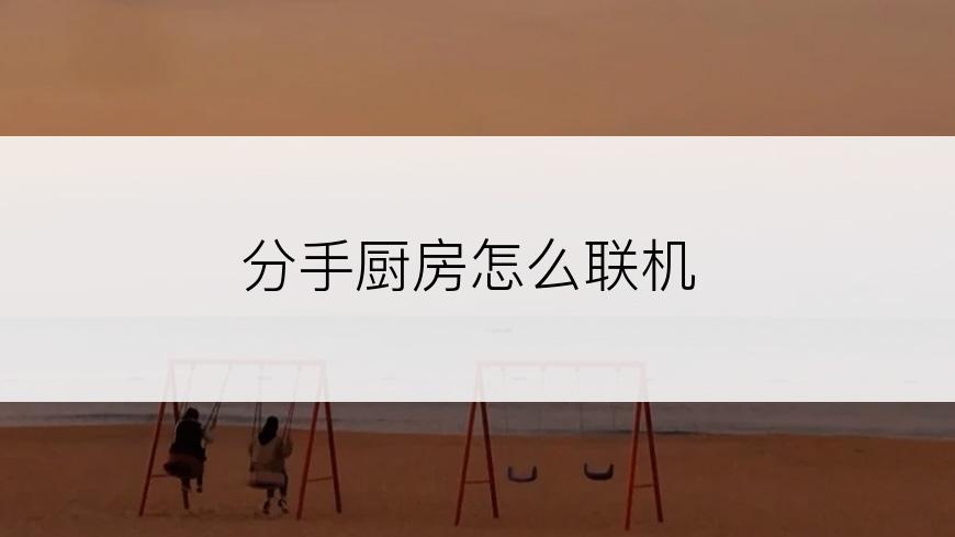 分手厨房怎么联机