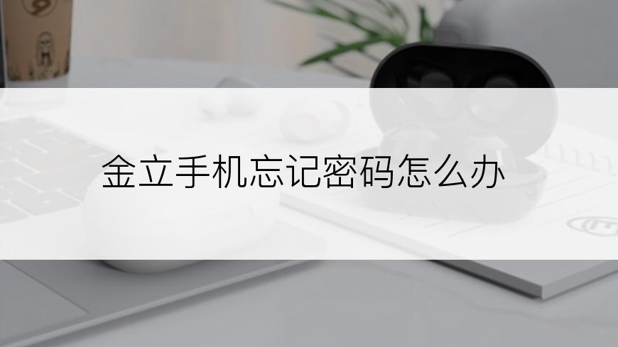 金立手机忘记密码怎么办