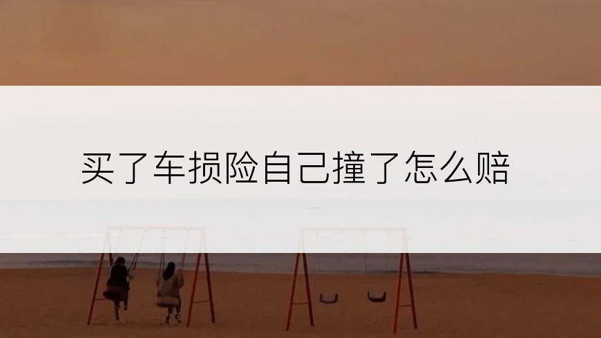 买了车损险自己撞了怎么赔