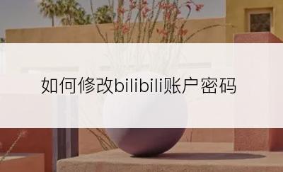 如何修改bilibili账户密码