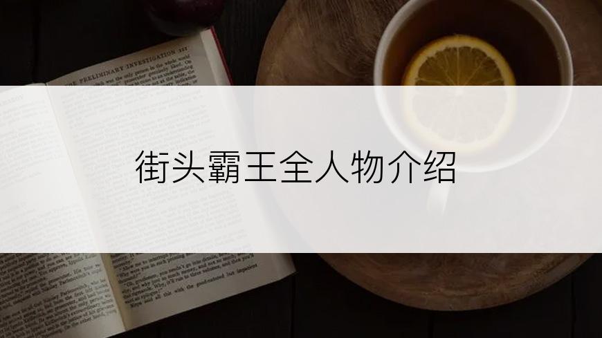 街头霸王全人物介绍