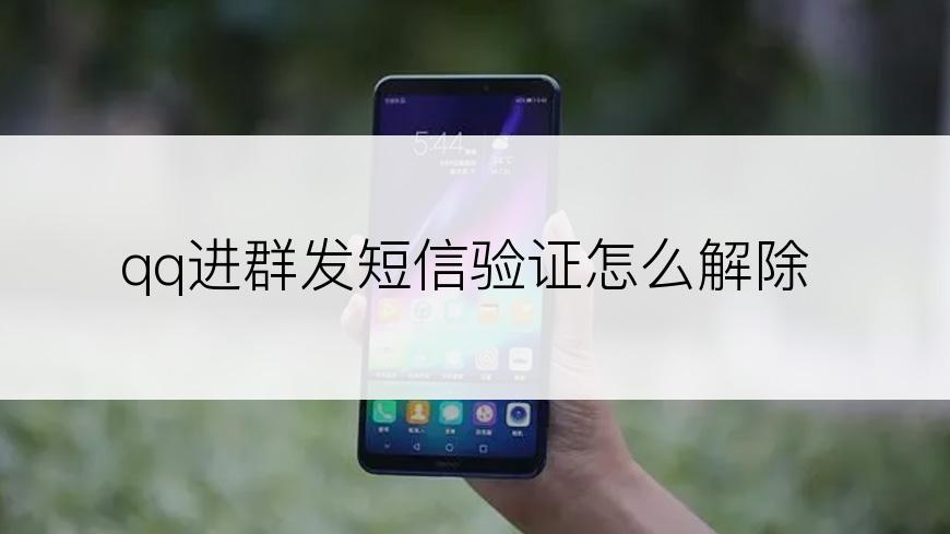 qq进群发短信验证怎么解除