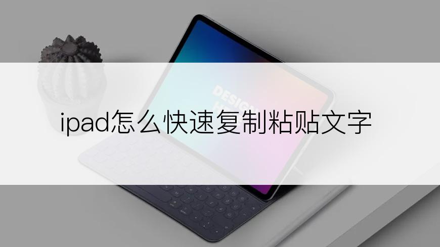 ipad怎么快速复制粘贴文字