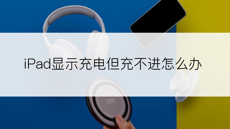iPad显示充电但充不进怎么办