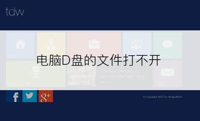 电脑D盘的文件打不开