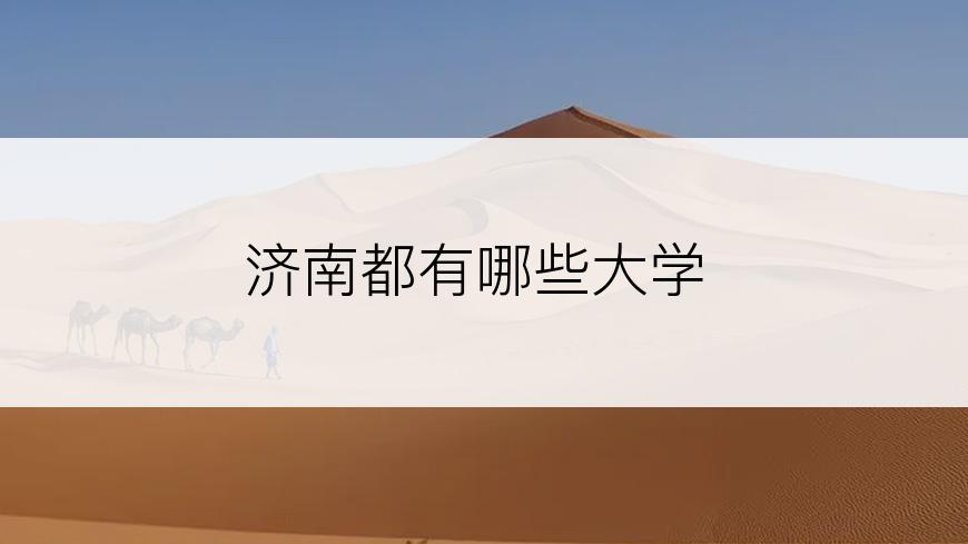 济南都有哪些大学