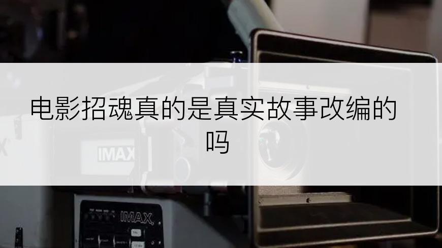电影招魂真的是真实故事改编的吗