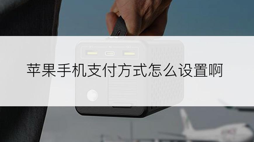 苹果手机支付方式怎么设置啊
