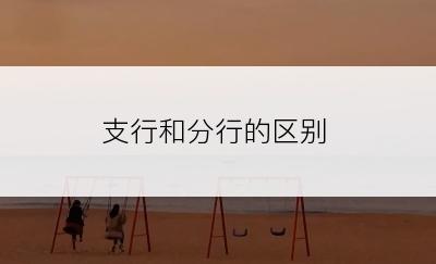 支行和分行的区别