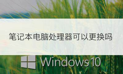 笔记本电脑处理器可以更换吗