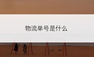 物流单号是什么