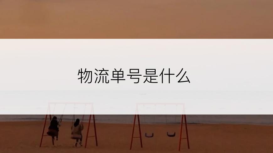 物流单号是什么
