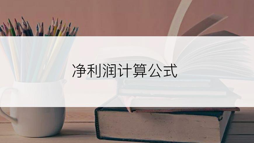 净利润计算公式