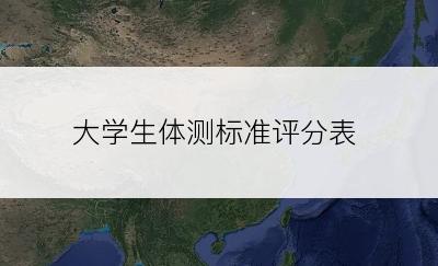 大学生体测标准评分表