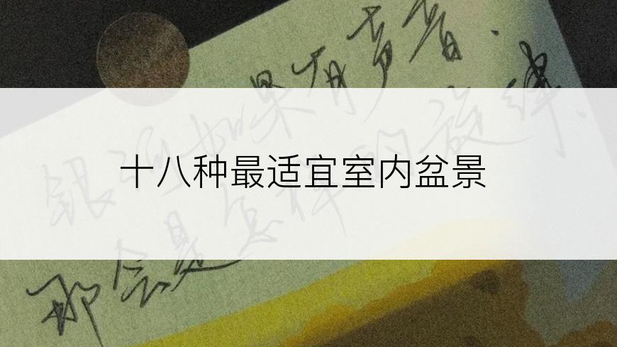 十八种最适宜室内盆景