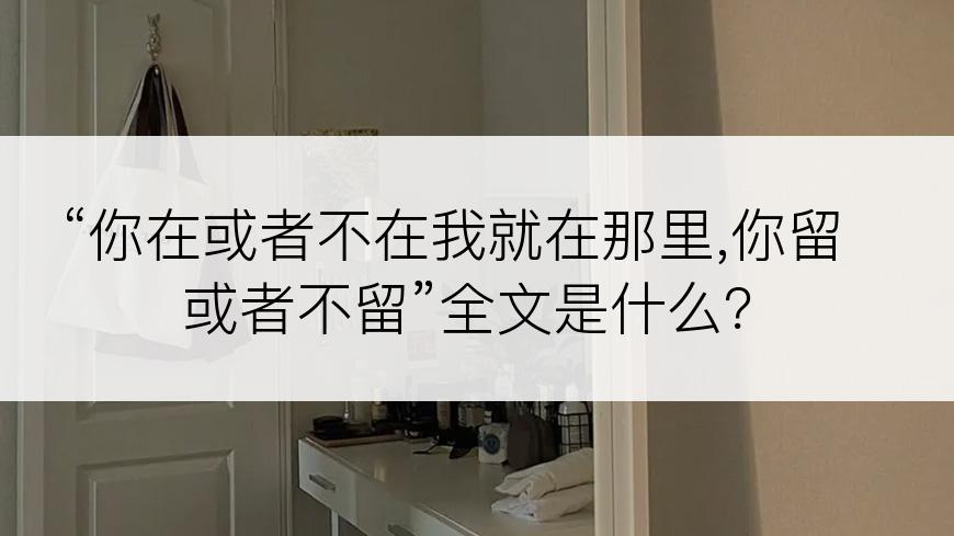 “你在或者不在我就在那里,你留或者不留”全文是什么？