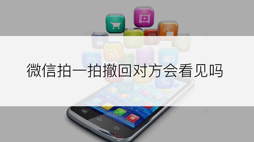 微信拍一拍撤回对方会看见吗