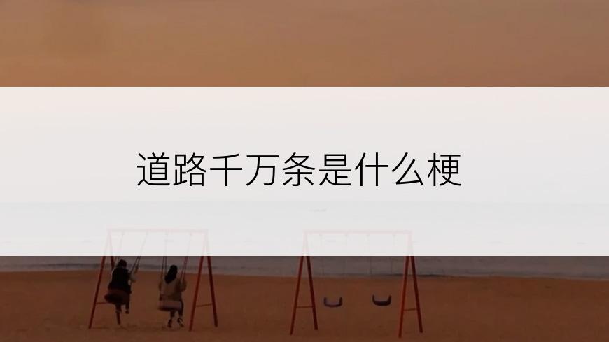 道路千万条是什么梗