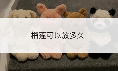 榴莲可以放多久