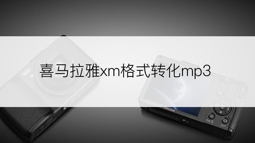 喜马拉雅xm格式转化mp3