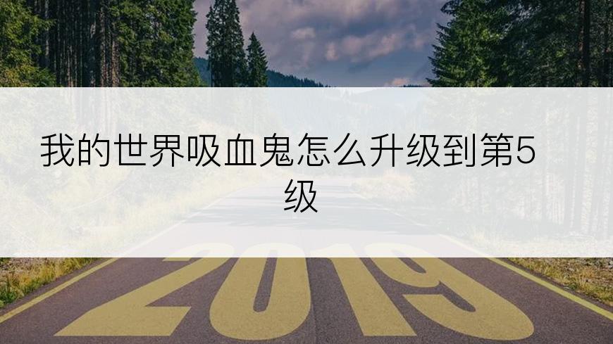 我的世界吸血鬼怎么升级到第5级