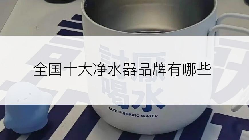 全国十大净水器品牌有哪些