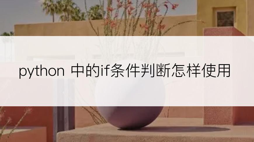 python 中的if条件判断怎样使用