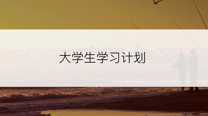 大学生学习计划
