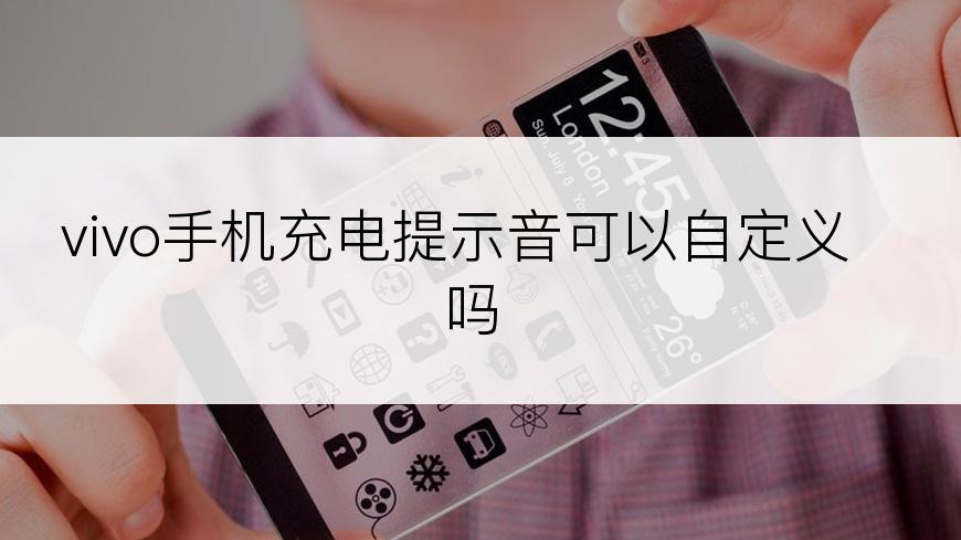 vivo手机充电提示音可以自定义吗