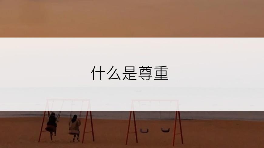 什么是尊重