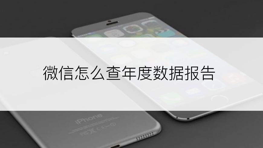 微信怎么查年度数据报告