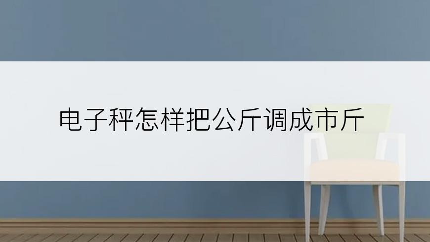 电子秤怎样把公斤调成市斤