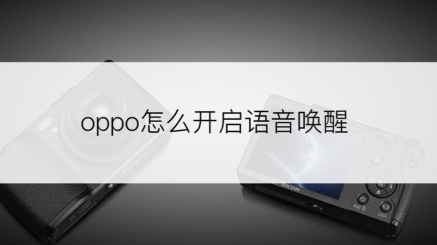 oppo怎么开启语音唤醒