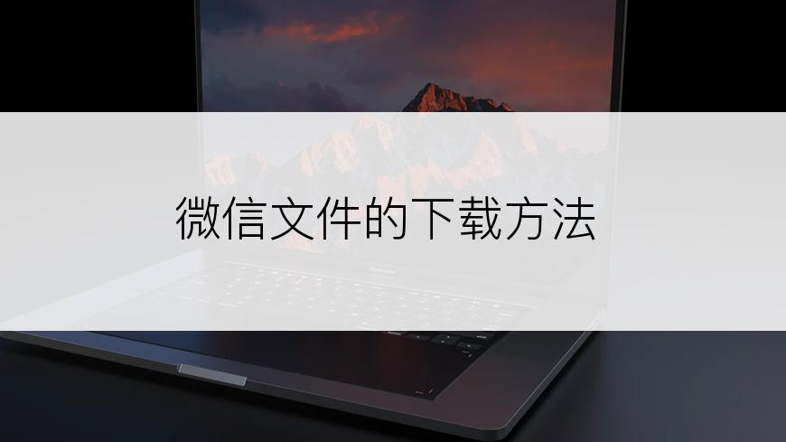 微信文件的下载方法