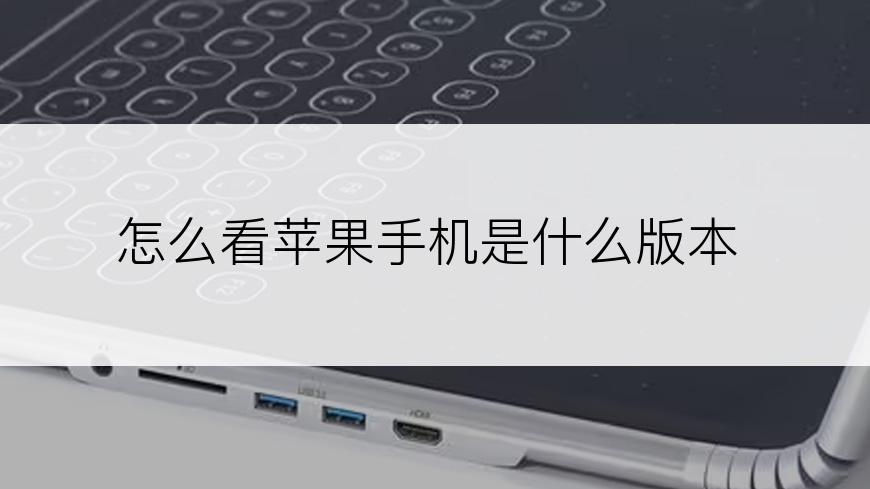 怎么看苹果手机是什么版本