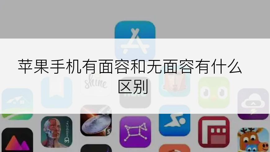 苹果手机有面容和无面容有什么区别