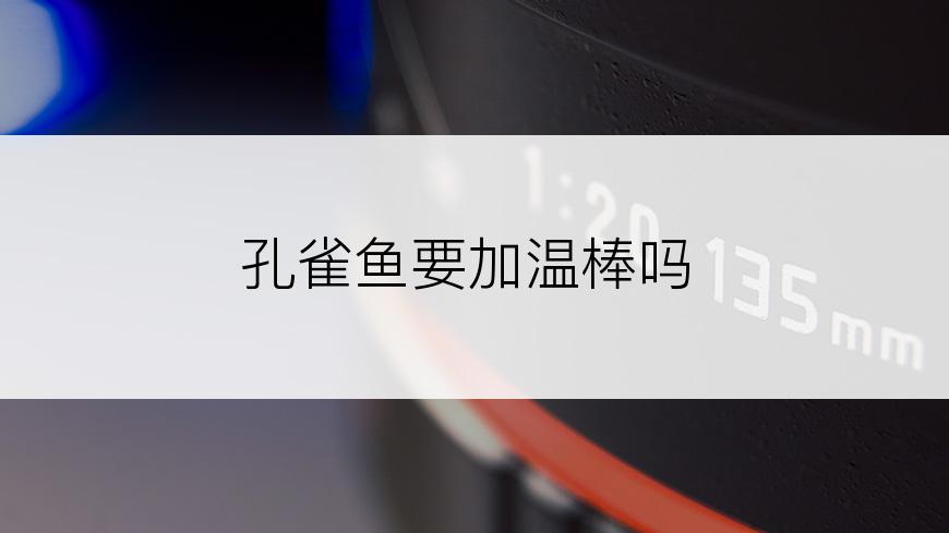 孔雀鱼要加温棒吗