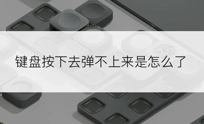 键盘按下去弹不上来是怎么了