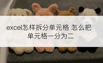 excel怎样拆分单元格 怎么把单元格一分为二
