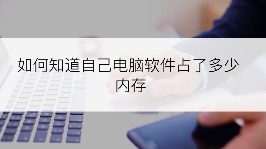 如何知道自己电脑软件占了多少内存