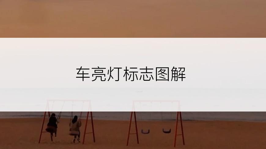 车亮灯标志图解
