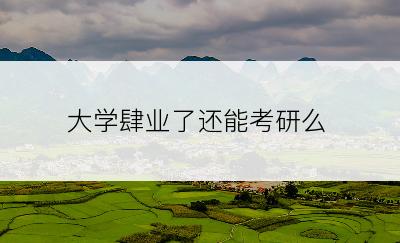 大学肆业了还能考研么