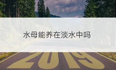 水母能养在淡水中吗