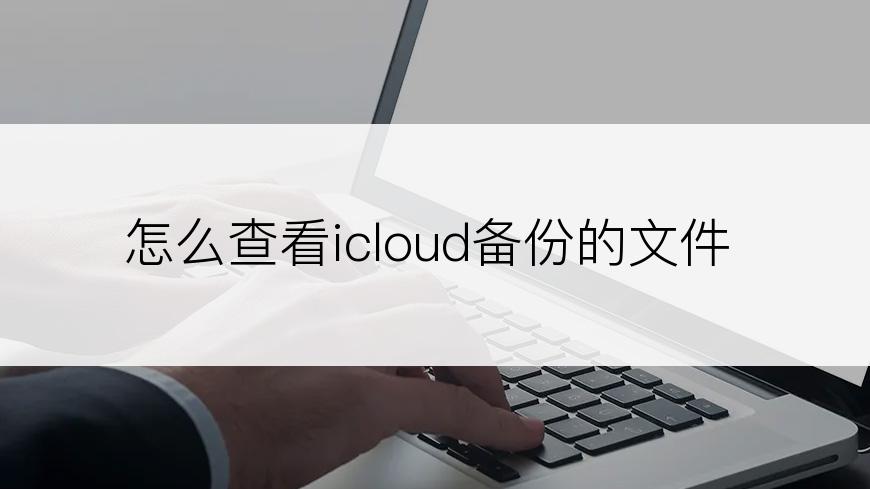 怎么查看icloud备份的文件