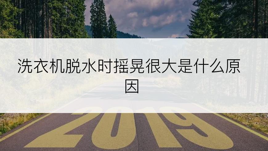 洗衣机脱水时摇晃很大是什么原因